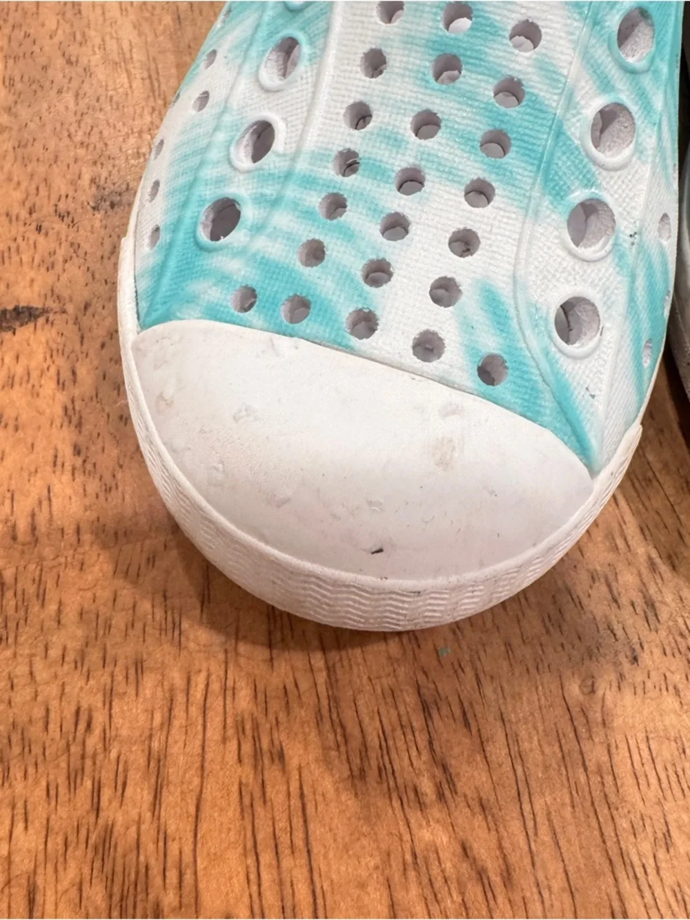 Native Blue White Tie Dye Kids 5 Shoes Slip-On Casual Summer Spring